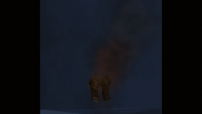Person's Legs In Darkness GIF