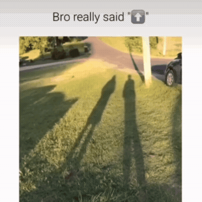 Person's Shadow On Grass Bro Really Said GIF