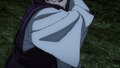 Person's Sleeve With Purple Cape GIF