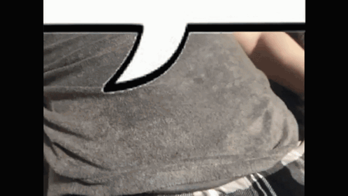 Person's Stomach With Speech Bubble GIF