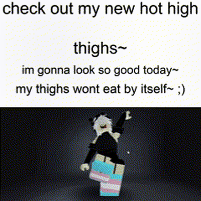 Person Saying Check Out My New Hot High Thighs GIF