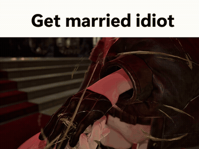 Person Saying Get Married Idiot GIF