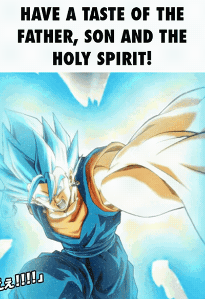 Person Saying Have A Taste Of The Father Son And The Holy Spirit GIF