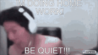 Person Saying I'm Doing Homework GIF