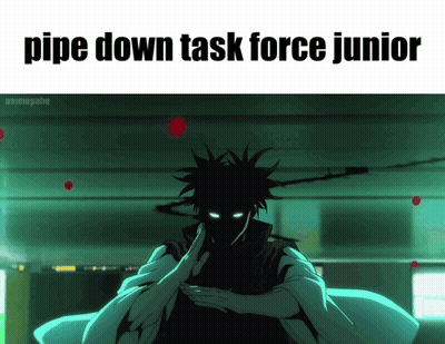 Person Saying Pipe Down Task Force Junior GIF