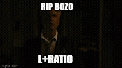 Person Saying Rip Bozo L + Ratio GIF