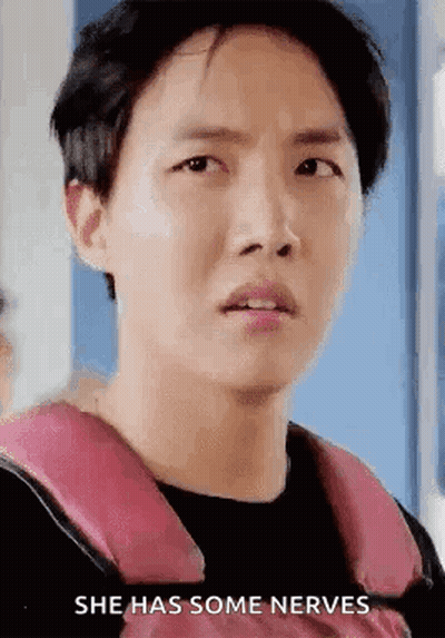 Person Saying She Has Some Nerves GIF