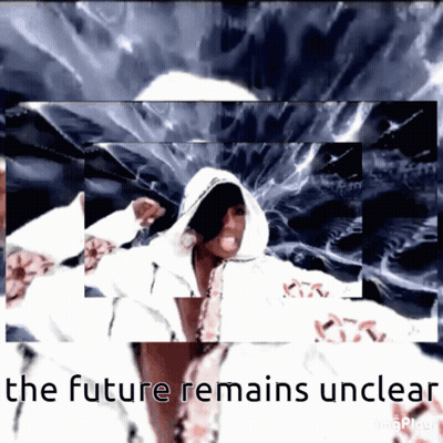 Person Saying The Future Remains Unclear GIF