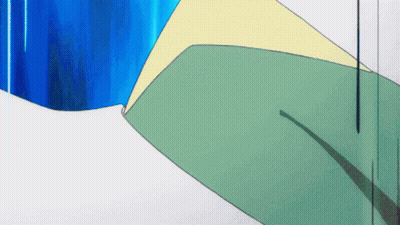 Person Shadow On Wall With Blue Curtain GIF