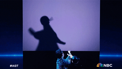 Person Shadow With NBC Logo GIF