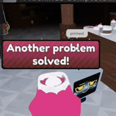 Person Sitting At Computer Saying Another Problem Solved GIF