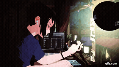 Person Sitting At Computer With Gifs.com GIF