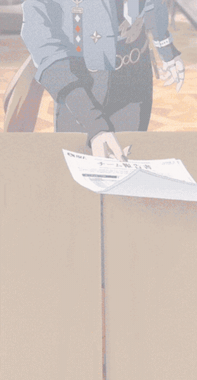 Person Sitting At Table With Paper Saying Chinese GIF