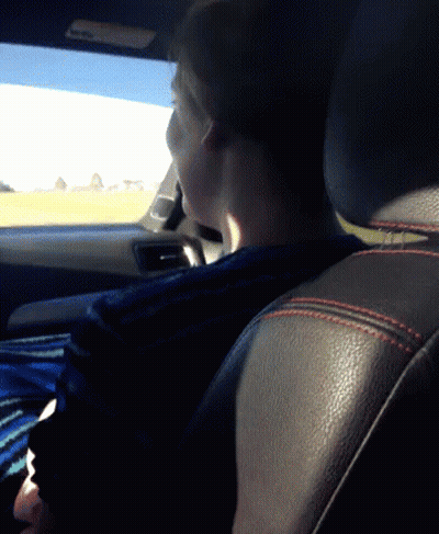 Person Sitting In Back Seat Of Car GIF
