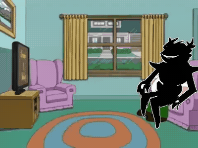 Person Sitting In Chair In Living Room GIF