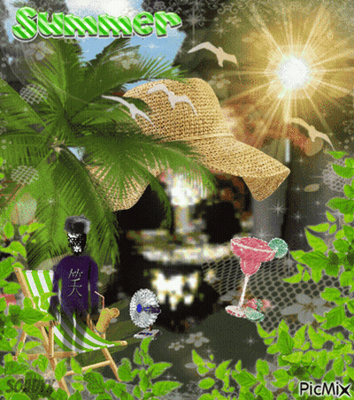 Person Sitting In Chair With Summer GIF