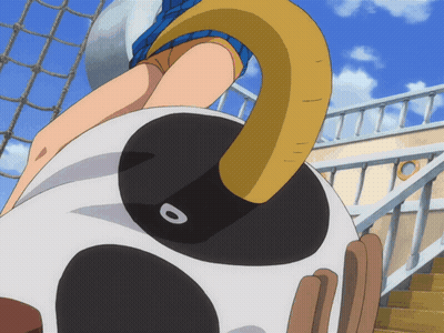 Person Sitting On Ball With Letter O GIF