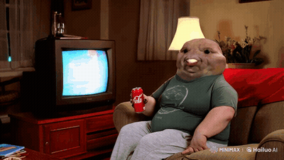 Person Sitting On Couch Holding Coca Cola GIF