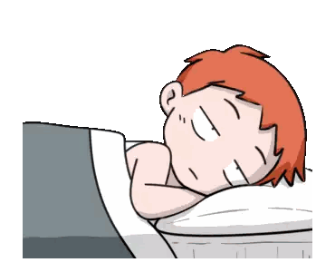 Person Sleeping On Bed Sticker