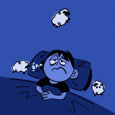 Person Sleeping With Flying Sheep GIF