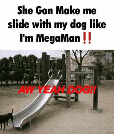 Person Sliding Down Slide Saying Sliding Into Your DMs