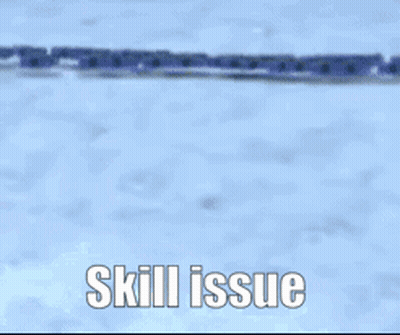 Person Snowboarding With Skill Issue GIF