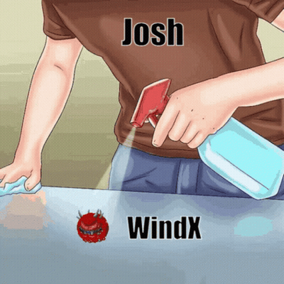 Person Spraying Red Object With Josh Windx GIF