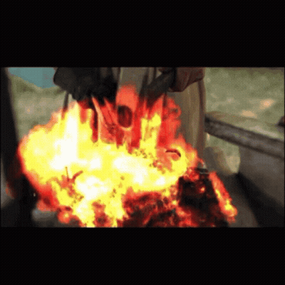 Person Standing Before Fireball GIF