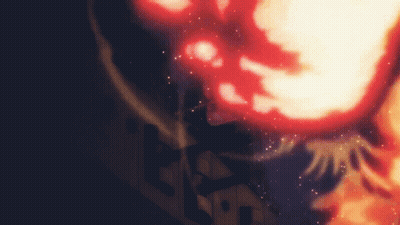 Person Standing Before Large Fireball From Sky GIF