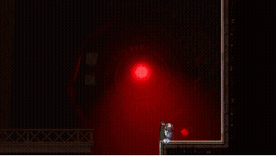 Person Standing In Dark Room With Red Light GIF