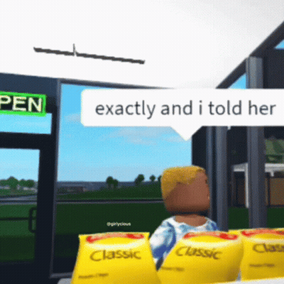 Person Standing In Front Of Chips Saying Exactly And I Told Her GIF