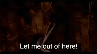 Person Standing In Front Of Fire Saying Let Me Out Of Here GIF