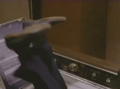 Person Standing In Front Of Microwave GIF