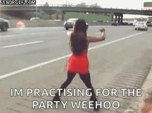 Person Standing In Snow With Twerks For Me Sign GIF