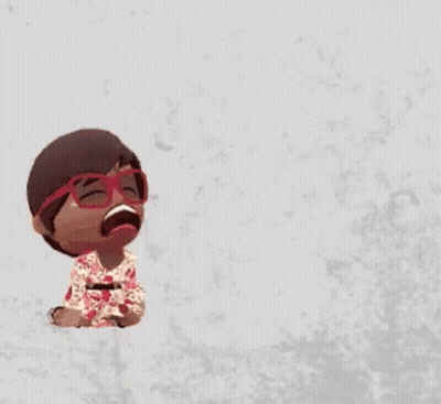 Person Standing On Bed With Pillow On Back GIF