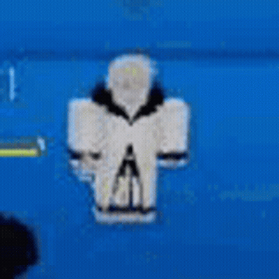 Person Standing On Blue Surface In Blue Video Game GIF
