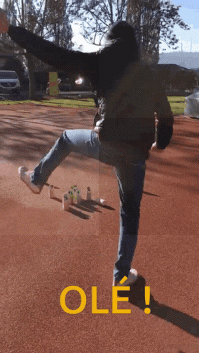 Person Standing On One Leg With Ole GIF