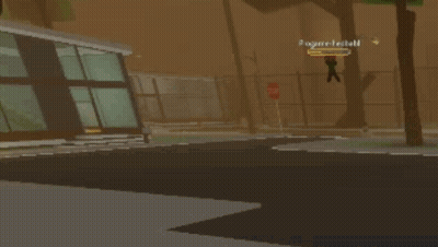 Person Standing On Tree In Video Game GIF