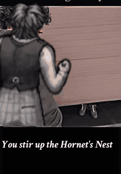 Person Stirring Up The Hornet's Nest GIF