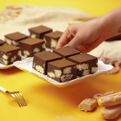 Person Taking Cake From Plate GIF