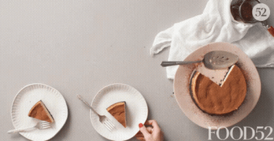 Person Taking Cake Slice From Food52 Plate GIF