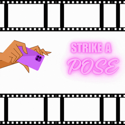 Person Taking Photo Saying Strike A Pose GIF