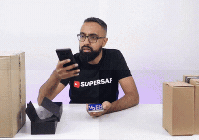 Person Taking Picture Of Elderly Woman On Phone GIF