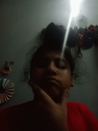 Person Taking Selfie With Flashlight GIF