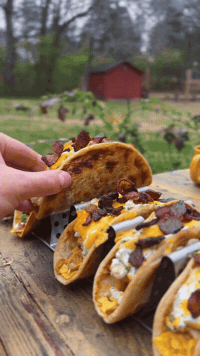 Person Taking Taco Out Of Container GIF