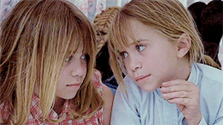 Person Talking To Mary Kate And Ashley Olsen So Boringly GIF