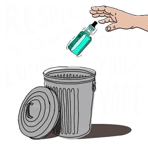 Person Throwing Something Into Garbage Can Sticker
