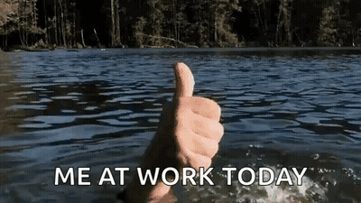 Person Thumbs Up In Water Me At Work Today GIF