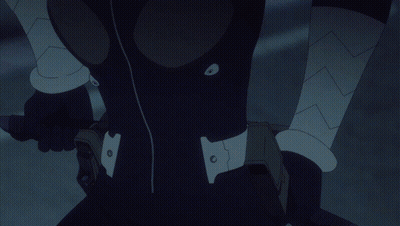 Person Torso With Purple Light Behind GIF