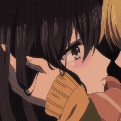 Person Touching Girl's Hair GIF